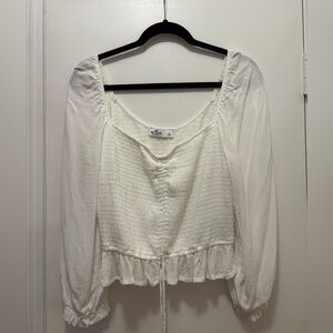 Long sleeve white blouse (Hollister)